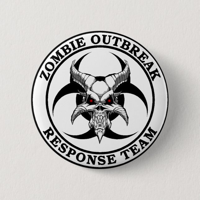 Zombie Outbreak Biohazard Demon 2 Inch Round Button (Front)