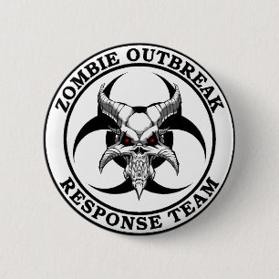 Zombie Outbreak Biohazard Demon 2 Inch Round Button