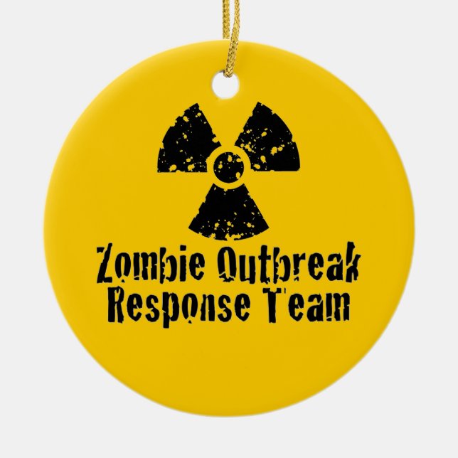 Zombie Outbreak Response Ceramic Ornament (Front)