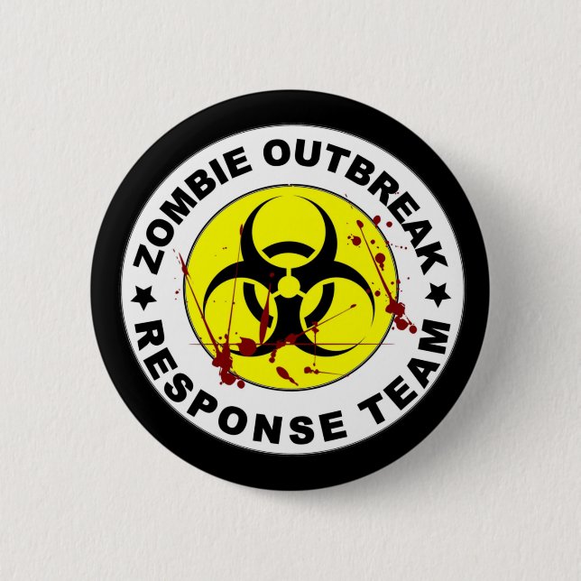 Zombie Outbreak Response Team. 2 Inch Round Button (Front)