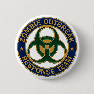 Zombie Outbreak Response Team Badge 2 Inch Round Button
