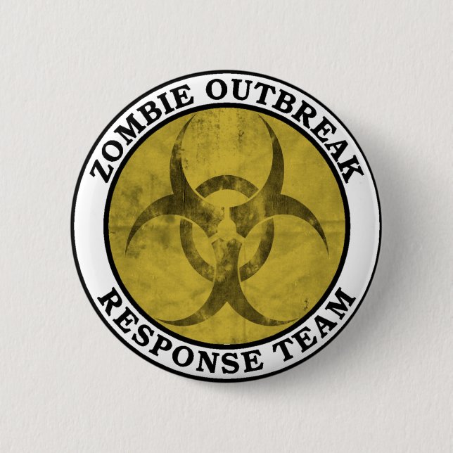Zombie Outbreak Response Team (Biohazard) 2 Inch Round Button (Front)