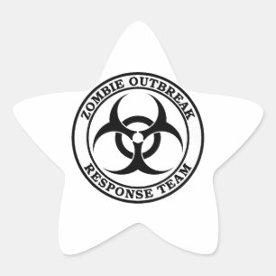 Zombie Outbreak Response Team (Biohazard) Star Sticker