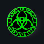 Zombie Outbreak Response Team Neon Green 2 Inch Round Button<br><div class="desc">Zombie Outbreak Response Team Neon Green</div>