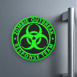 Zombie Outbreak Response Team Neon Green Magnet<br><div class="desc">Zombie Outbreak Response Team Neon Green</div>