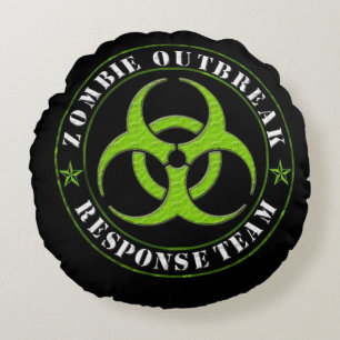 Zombie Outbreak Response Team Round Pillow