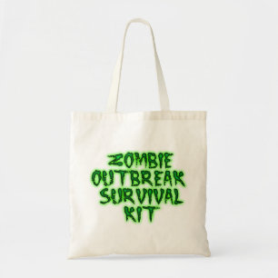 zombie outbreak survival kit tote bag