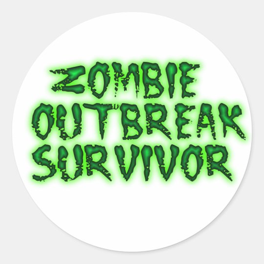 zombie outbreak survivor stickers