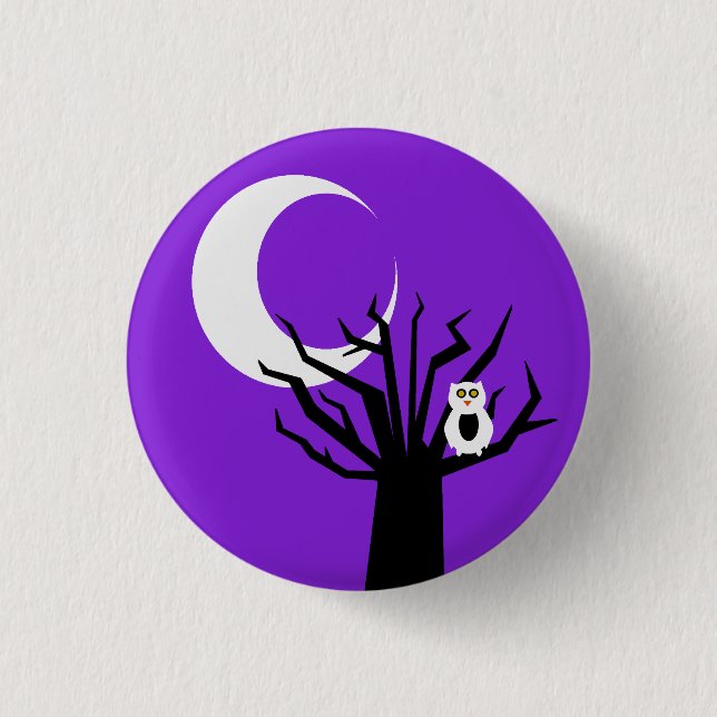 Zombie Owl of Doom 1 Inch Round Button (Front)