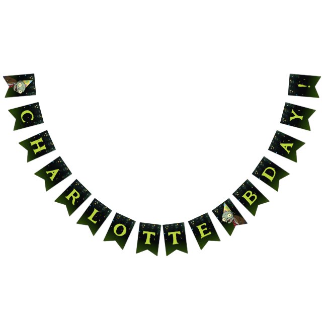 Zombie Party Birthday Halloween Bunting Flags (All)