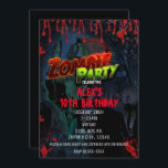 ZOMBIE PARTY Halloween Comic Party Invitations<br><div class="desc">ZOMBIE PARTY Halloween Comic Party Invitations</div>