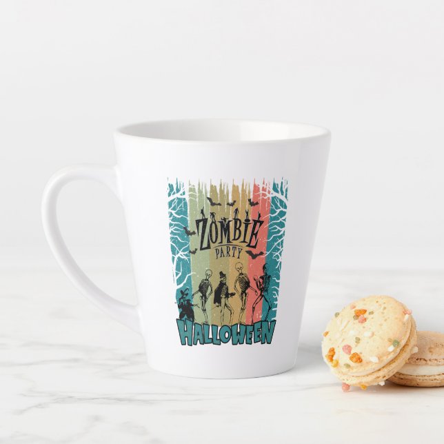 Zombie Party, Halloween Latte Mug (In Situ)