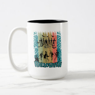 Zombie Party, Halloween Two-Tone Coffee Mug