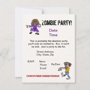 Zombie Party Invitation   Customize It!