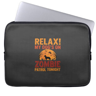 Zombie Patrol Dog Halloween Laptop Sleeve