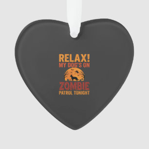 Zombie Patrol Dog Halloween Ornament