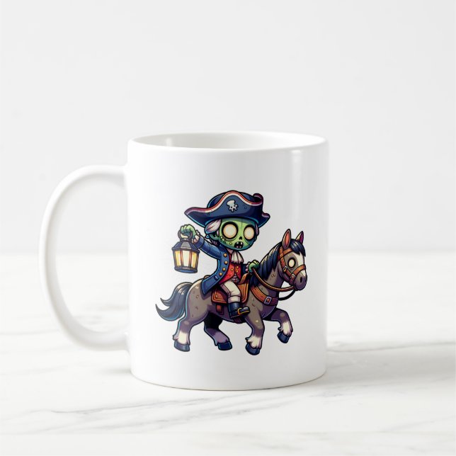 Zombie Paul Revere's Ride Coffee Mug (Left)