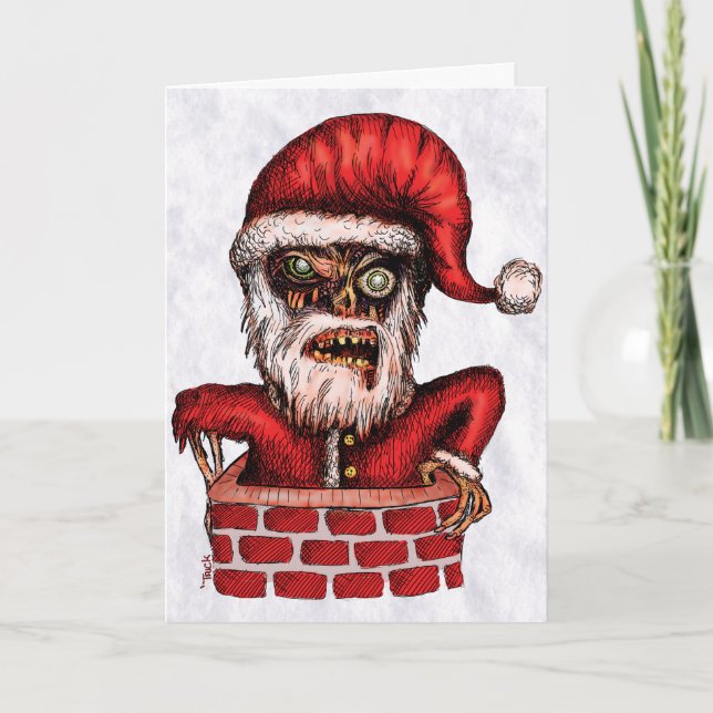 Zombie Père Noël - Carte de voeux (Devant)