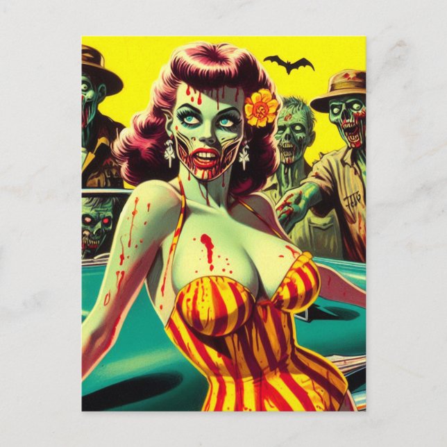 Zombie Pin-up Postcard (Front)