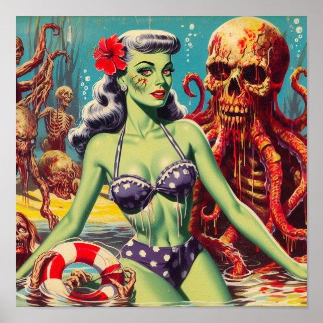 Zombie Pin-up Poster (Front)