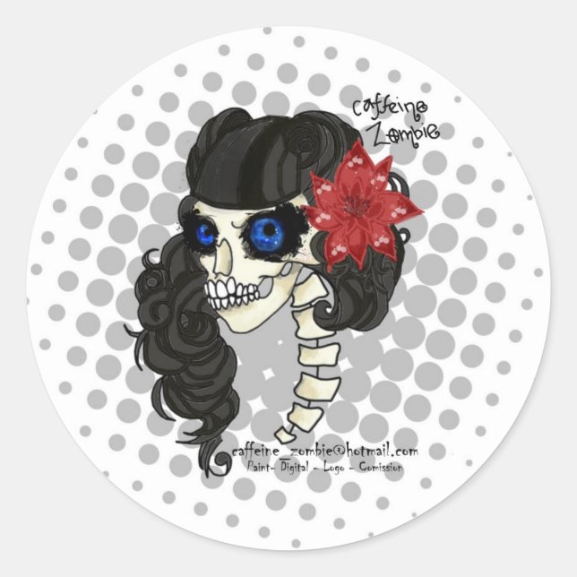 Zombie Pin UP sticker (Front)