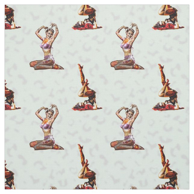 Zombie Pin Ups Fabric (Swatch)
