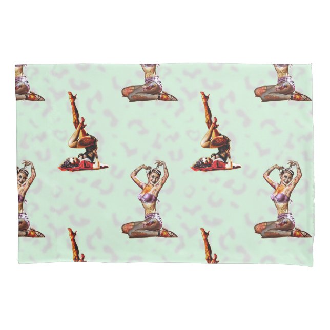 Zombie Pin Ups Pillowcase (Front)