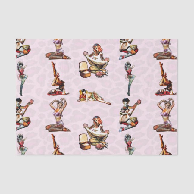 Zombie Pin Ups Tissue Paper (Front)