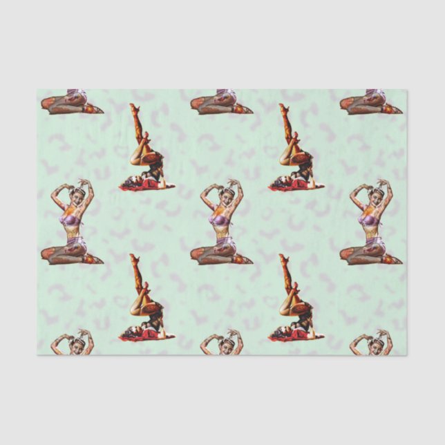 Zombie Pin Ups Tissue Paper (Front)