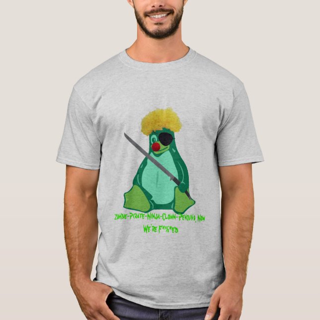 Zombie-Pirate-Ninja-Clown-Penguin, Zombie-Pirat... T-Shirt (Front)