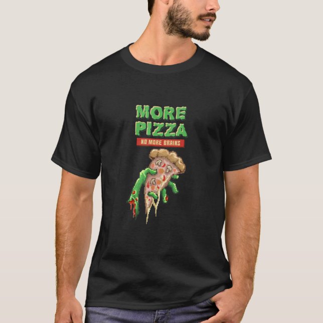 Zombie   Pizza  Undead Eats Pizza  Horror   T-Shirt (Front)