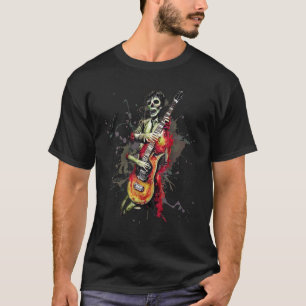 Zombie Playing Electric Guitar Metal Rock Music Ho T-Shirt
