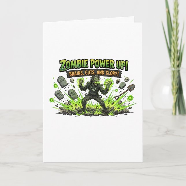 Zombie Power Up Gamer Graphic Card (Front)