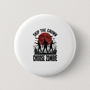 Zombie Princess Shirt Vintage Horror Graphic_1 2 Inch Round Button