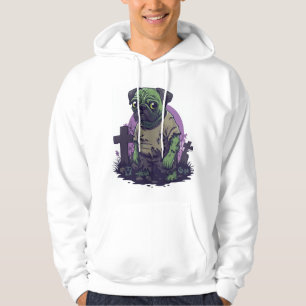 Zombie Pug � Undead Funny Halloween Dog Hoodie
