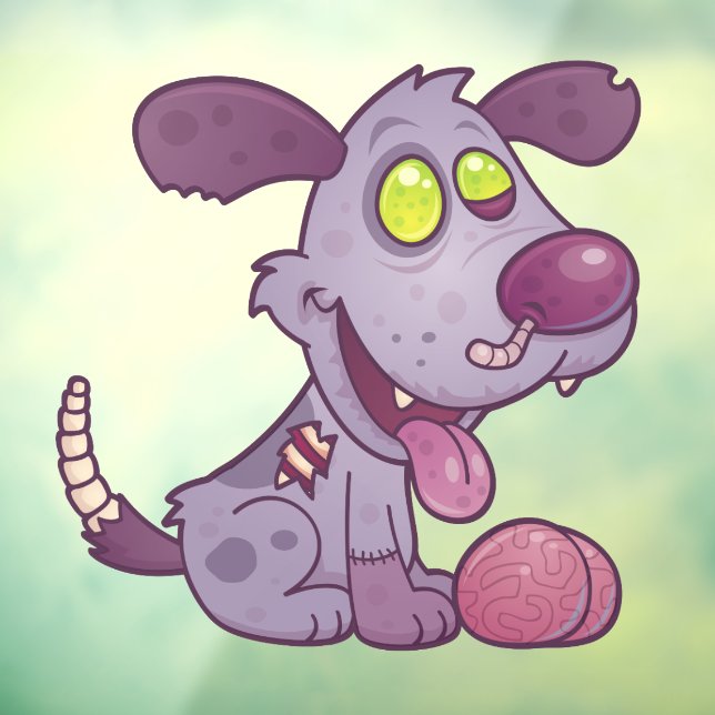 Zombie Puppy Window Cling (Sheet 3)