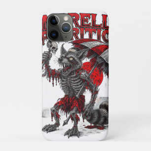 Zombie Raccoon holding Skull & Umbrella Macabre iPhone 11 Pro Case