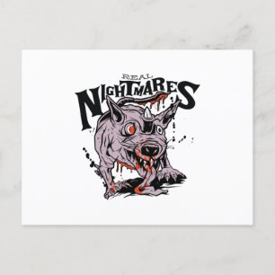 Zombie rat creature halloween Real nightmares Postcard