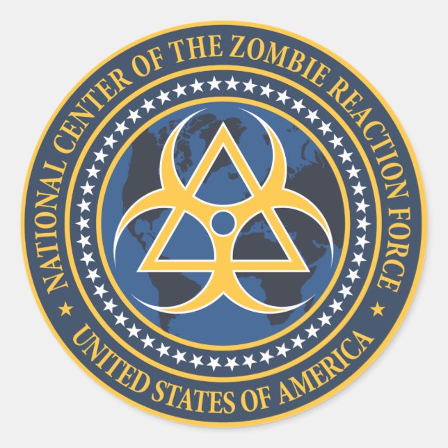 Zombie Reaction Force Seal Sticker (Front)