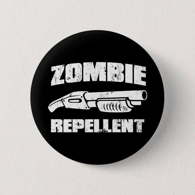 zombie repellent - the shotgun 2 inch round button (Front)