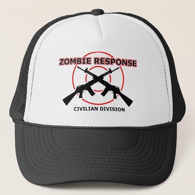 Zombie Response Funny Hat Cap Humour (Front)