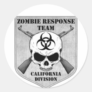 Zombie Response Team: California Division Classic Round Sticker