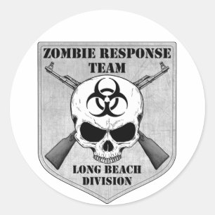 Zombie Response Team: Long Beach Division Classic Round Sticker