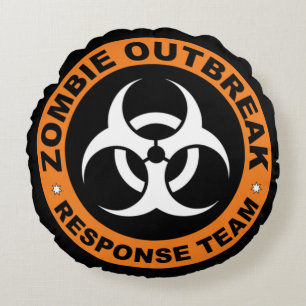 Zombie Response Team Round Pillow