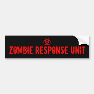 ZOMBIE RESPONSE UNIT BUMPER STICKER