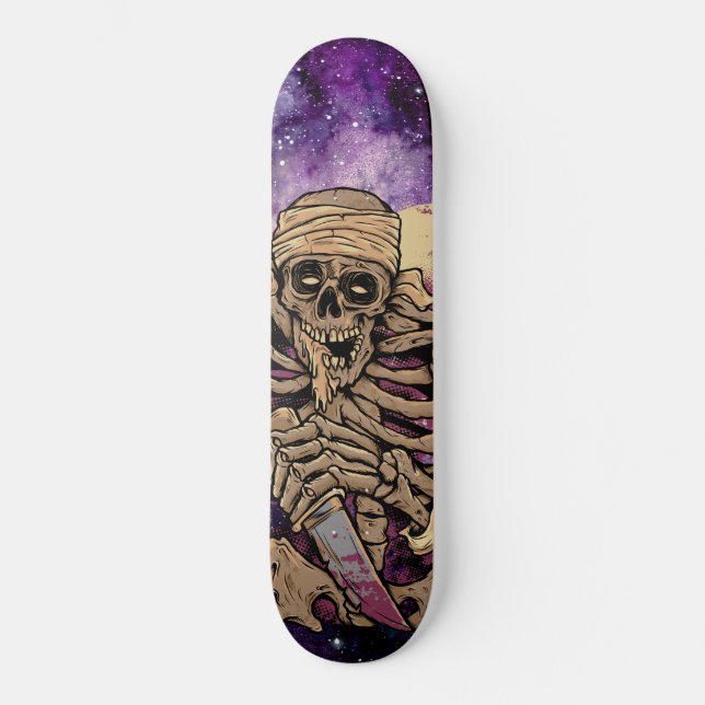 Zombie Revenge Night Stars Skateboard (Front)