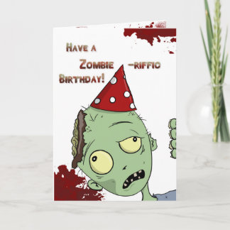 Zombie-riffic Birthday Card