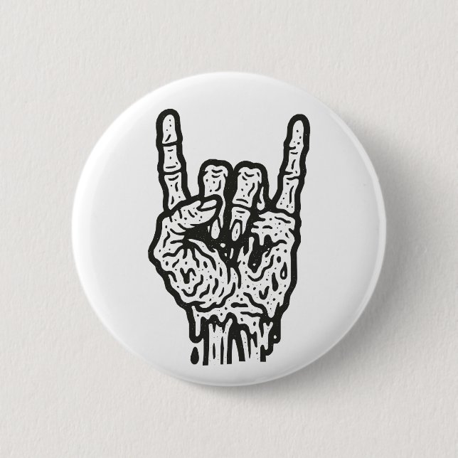 Zombie Rock 2 Inch Round Button (Front)