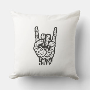 Zombie Rock Throw Pillow