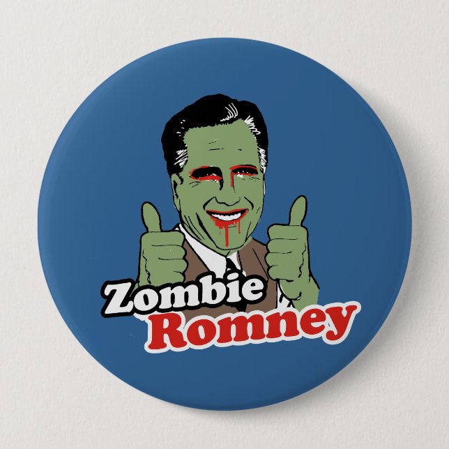 Zombie Romney.png 4 Inch Round Button (Front)